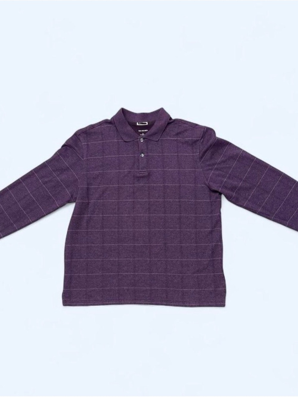 Y2K Van Heusen Purple Grid Polo